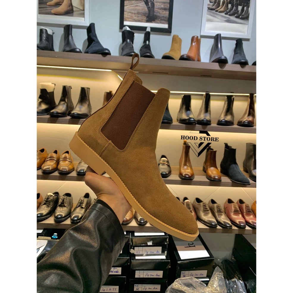 Chelsea Boots màu nâu thời trang nam chất liệu da lộn | BigBuy360 - bigbuy360.vn