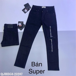 Quần bò Biker Dsquared2 Skinny rách gối phối khoá mới hot trend 2021