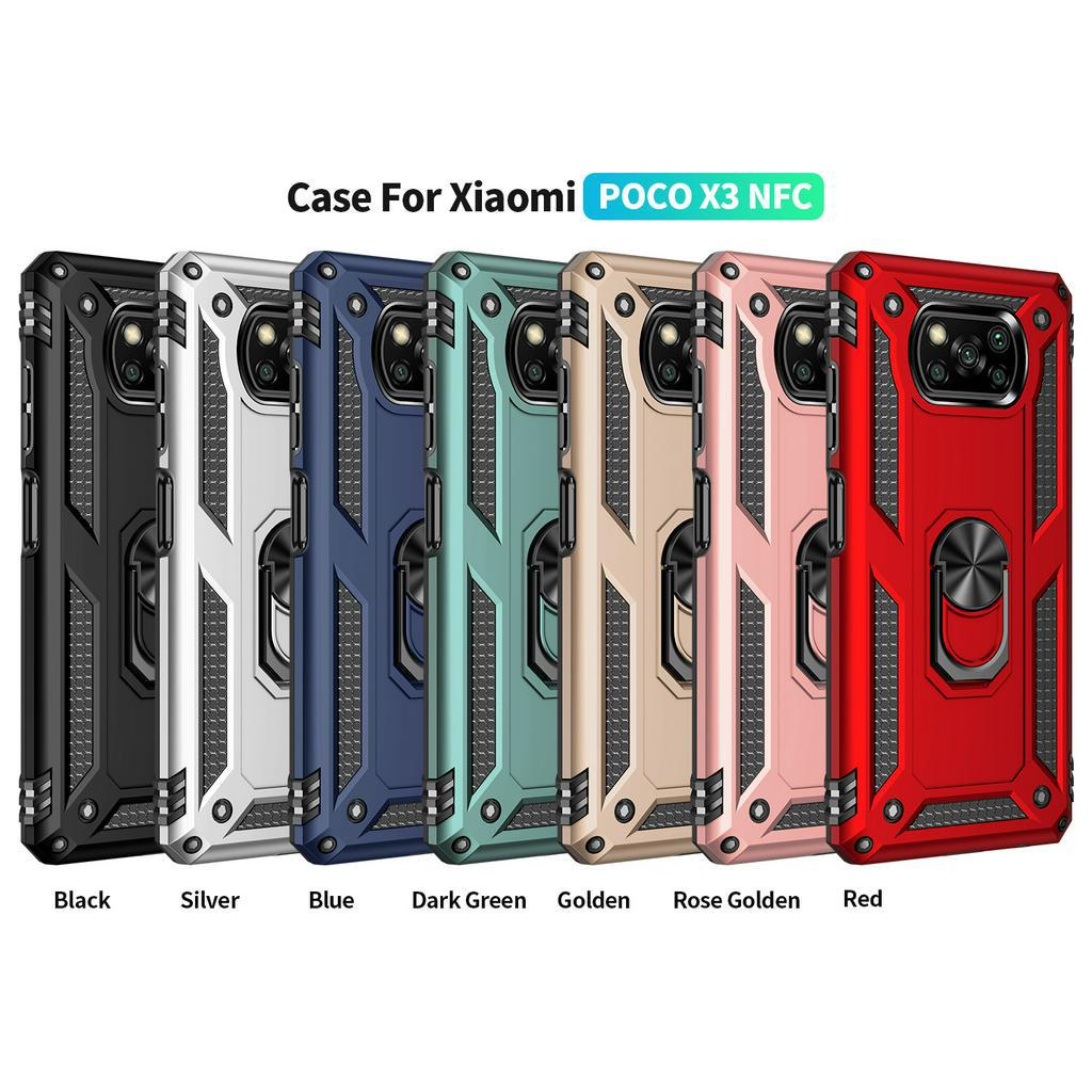 Ốp điện thoại chống sốc có nhẫn đỡ cao cấp cho Xiaomi Poco X3 NFC / Pocox3