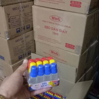 12 lọ hồ dán giấy 15ml, keo nước dán giấy