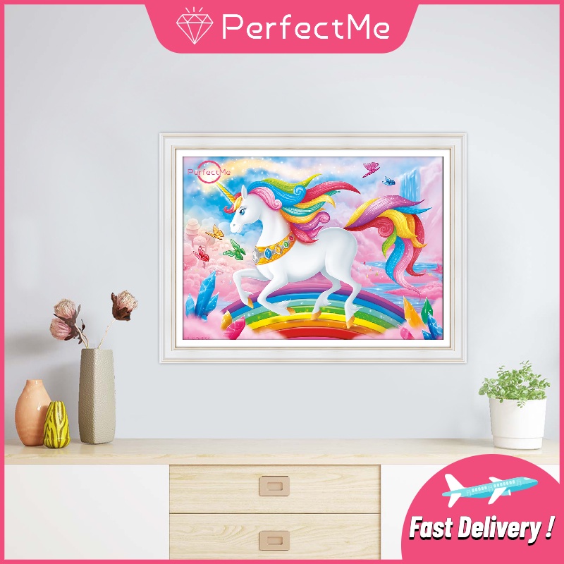 Bộ tranh đính đá 5D tự làm hình kỳ lân kích thước 40*30cm