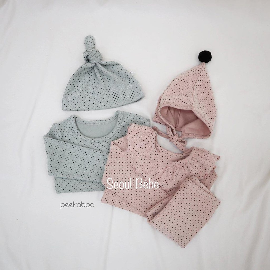 Bộ bodysuit/rời chấm bi SUGAR Peekaboo made in Korea [HÀNG CÓ SẴN]