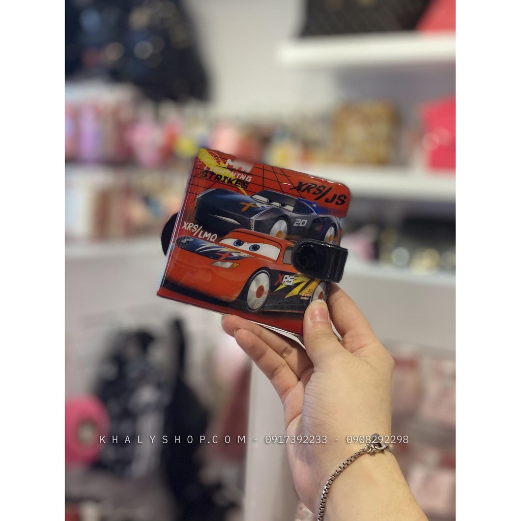 Bóp ví tiền ngang 2 mặt hình xe đua Car95 McQueen màu đỏ đen cho bé trai (Thái Lan) - 120NCRNG0022 - (9.5x1x9cm)