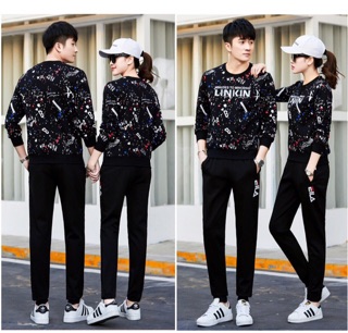 Bộ đồ thể thao cặp đôi siêu chất thu đông