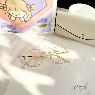 Kính cận, gọng kính cận kim loại không rỉ mắt tròn 5268
