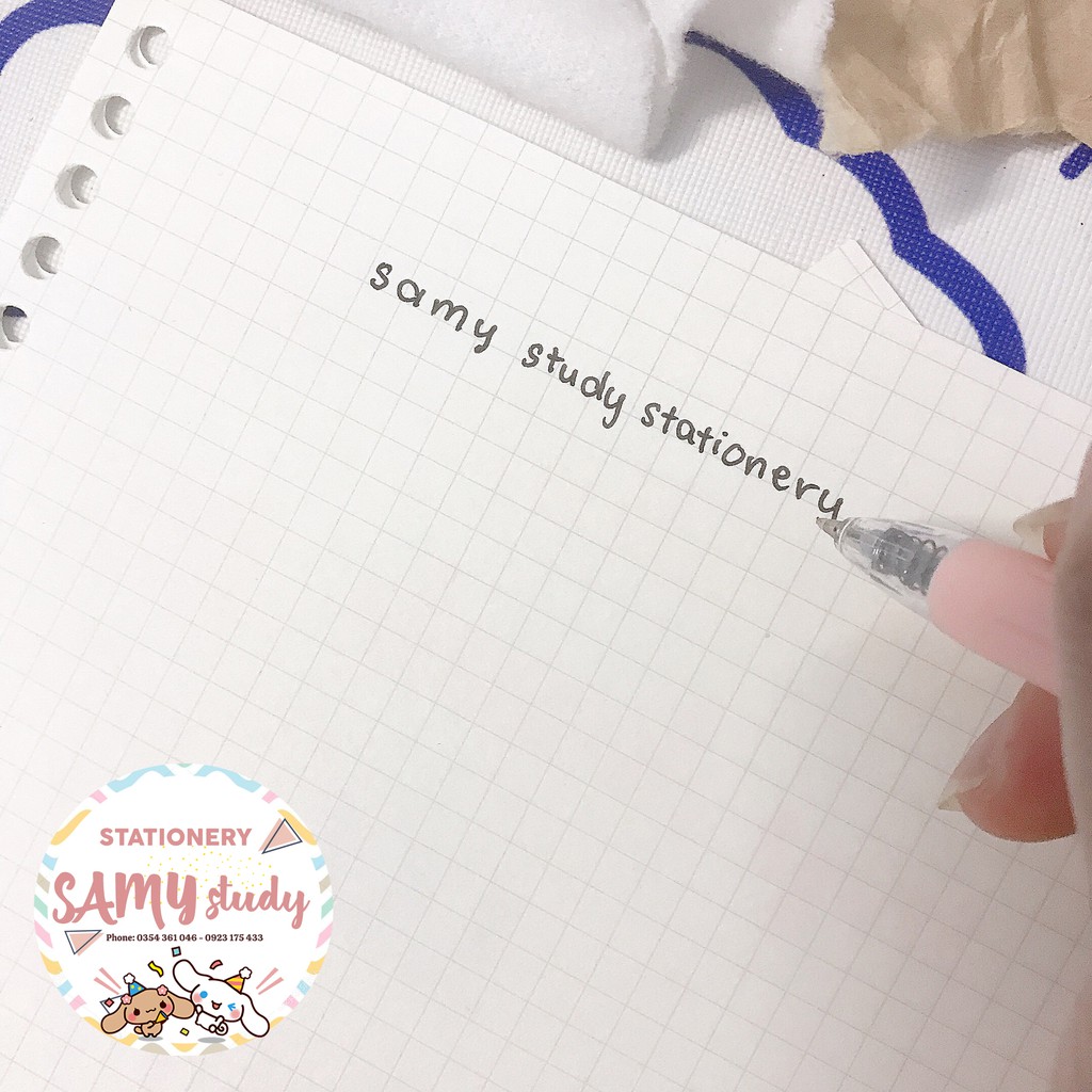 BÚT GEL ĐEN SAMY DẠNG BẤM TRANG TRÍ SỔ TAY TAKE NOTE PLANNER BULLET JOURNAL