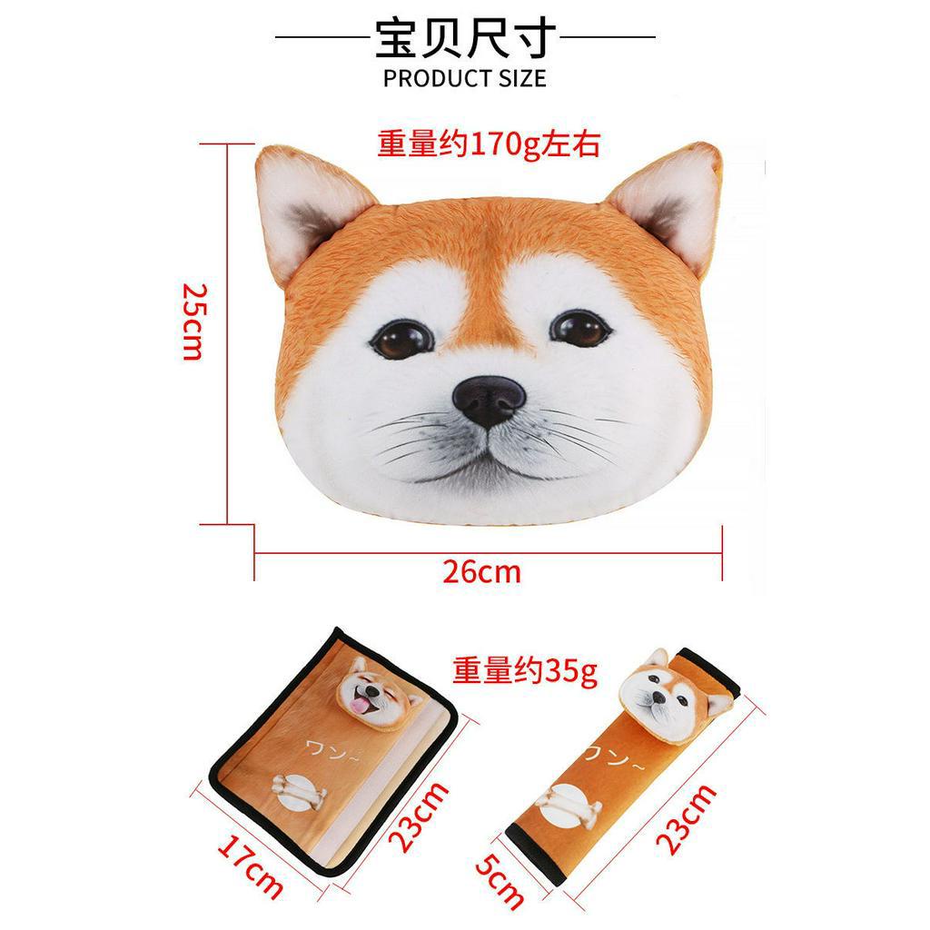 Headrest pillow shape puppy Husky 3D cute tDGp