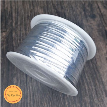 Dây kẽm kim tuyến cuộn bé 91m, cuộn to 360m, gói 700 dây dài 10cm, màu vàng/trắng, buộc túi, hoa, nơ, quà