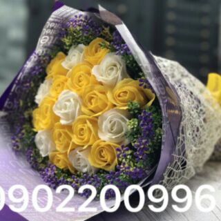 Bó hoa hồng sáp thơm 19 bông