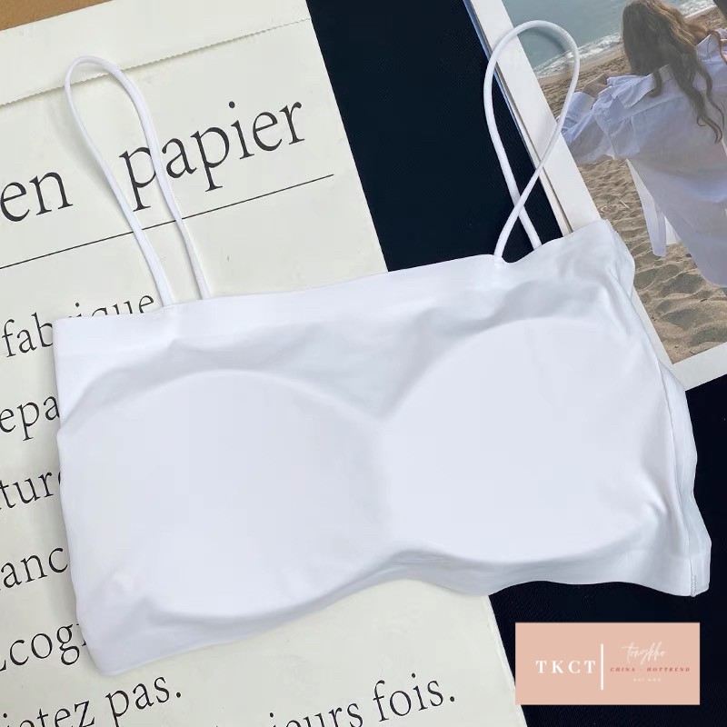 Áo Bra Hai Dây Trơn Bảng 6 Màu TONGKHOCHITUE , Áo Hai Dây Croptop Hàn Quốc Có Mút Độn | BigBuy360 - bigbuy360.vn