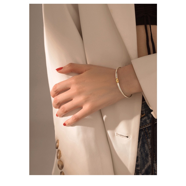 Vòng Tay Mạ Bạc 925 Hình Mặt Cười Phong Cách Thái Lan Đơn Giản Thời Trang Cho Nữ