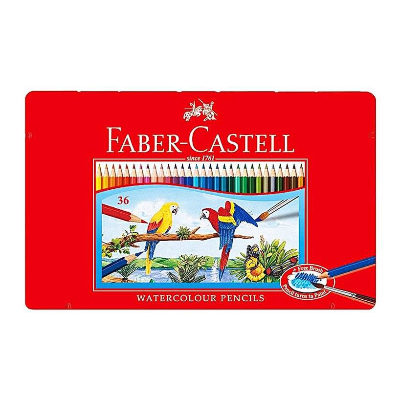 BÚT CHÌ MÀU NƯỚC CAO CẤP FABER CASTELL 24/36 (HỘP THIẾC)