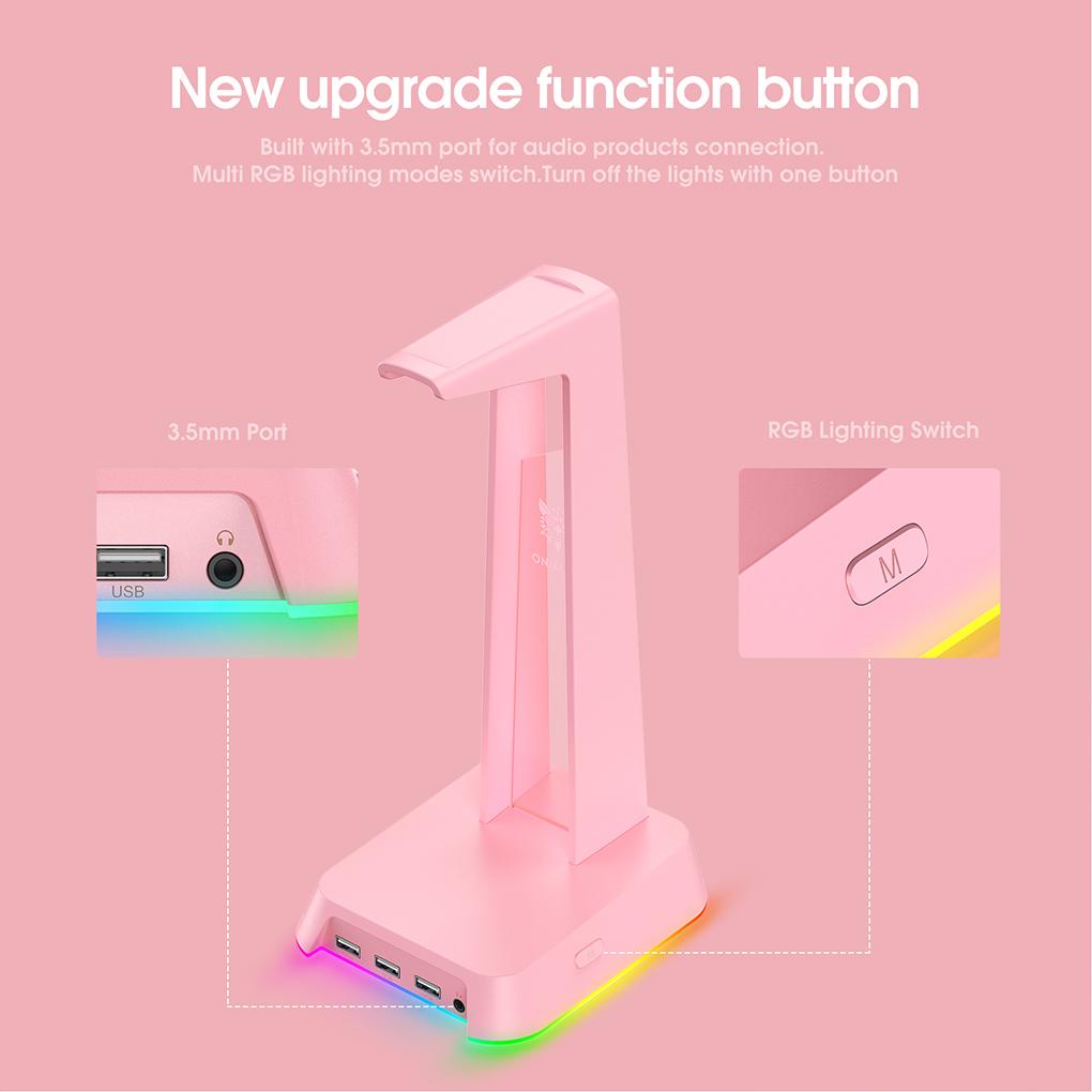 Giá Đỡ Tai Nghe USB Kèm Cổng Âm Thanh 3 5mm Dành Cho Gia Đình