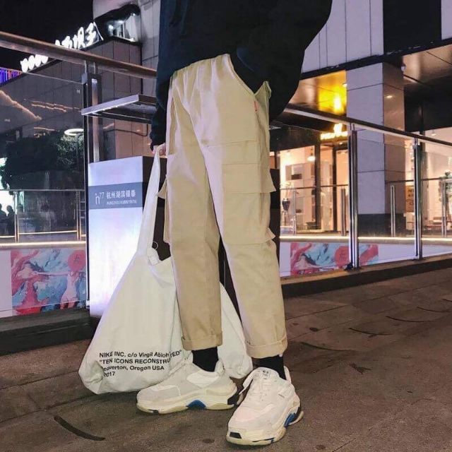 HOT_ Quần kaki túi hộp unisex nam nữ siêu hot
