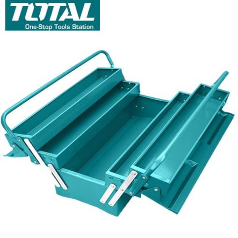 Thùng Đồ Nghề Thép TOTAL THT10701 Hộp kim loại đựng dụng cụ thiết bị cầm tay cơ khí - Ba Tầng Xếp Gọn