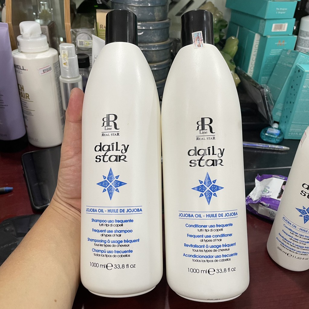 Dầu xả dưỡng ẩm phục hồi và tăng sức sống cho tóc Daily RR Line Star Frequent Use Conditioner 1000ml