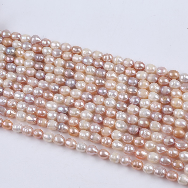 Chuỗi hạt ngọc trai tự nhiên 7-8mm nhiều màu sắc