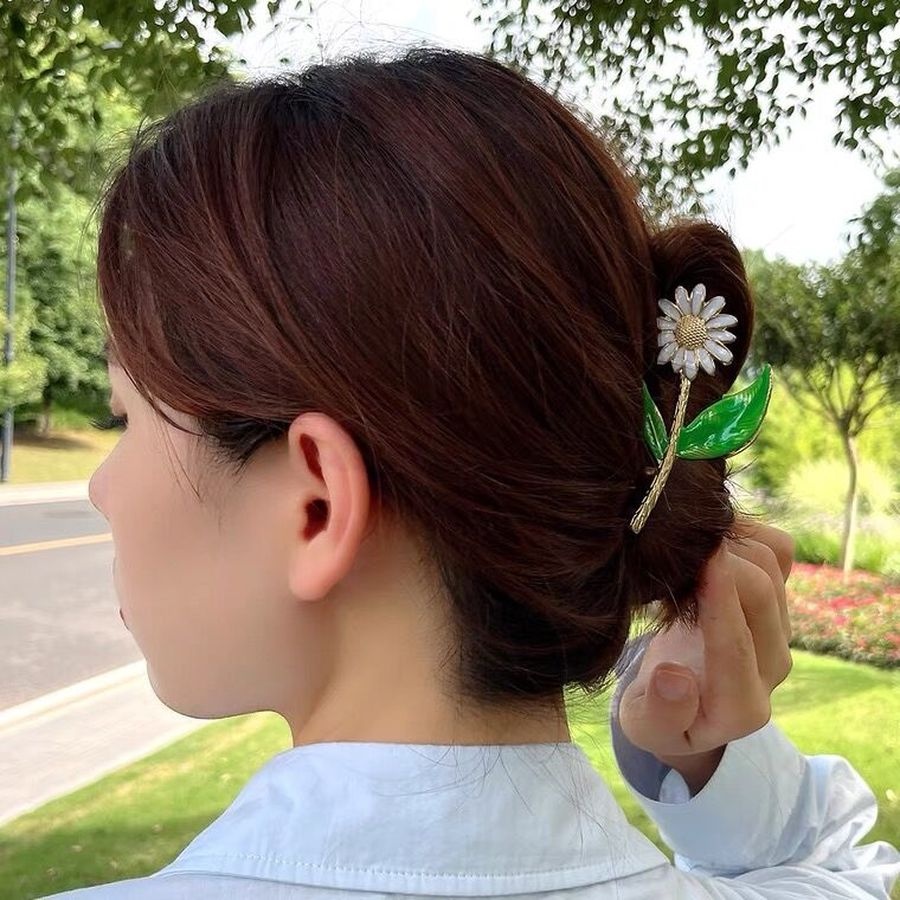 Kẹp Tóc Hoa Hướng Dương Vàng Hàn Quốc