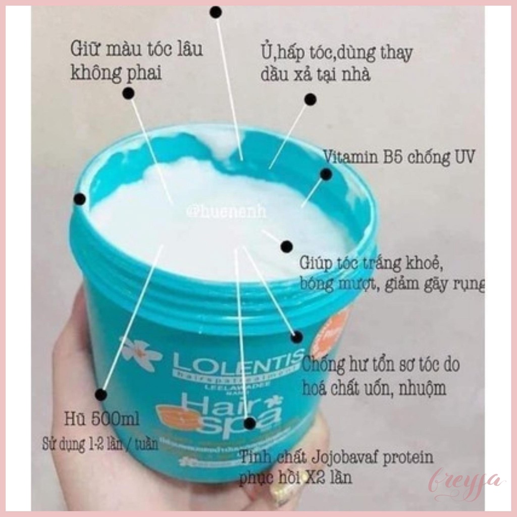 Kem Ủ Tóc Lolentis Hair Spa Thái Lan 500ml Dưỡng Tóc Siêu Mềm Mượt Phục Hồi Tóc Hư Tổn