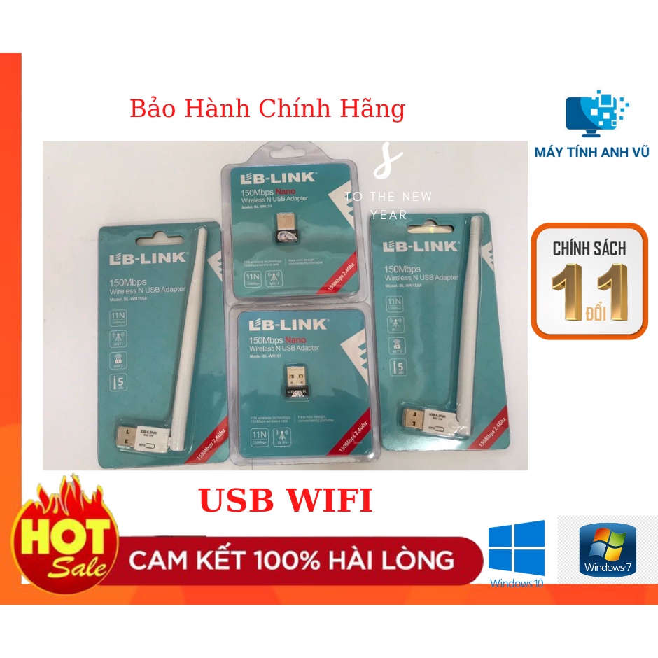 USB Wifi Bộ thu wifi LB-LINK BL-WN151 WN155A tốc độ 150Mb giá rẻ Thiết Bị Thu, USB bắt sóng wifi đa năng