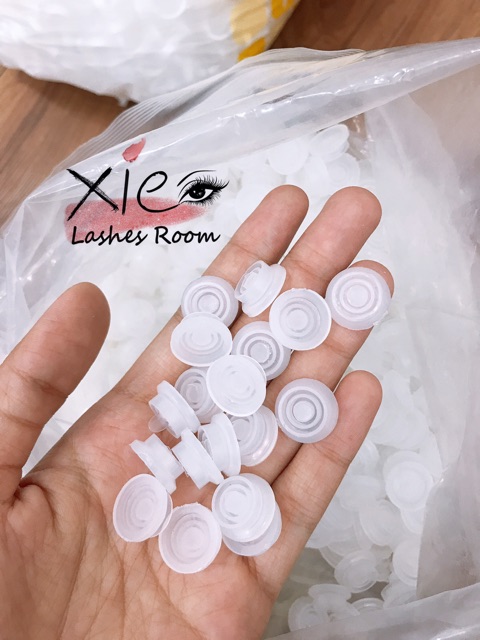 Nút Nhẫn đựng keo nối mi và chấm keo tiện lợi bịch ~100 nhẫn 💖