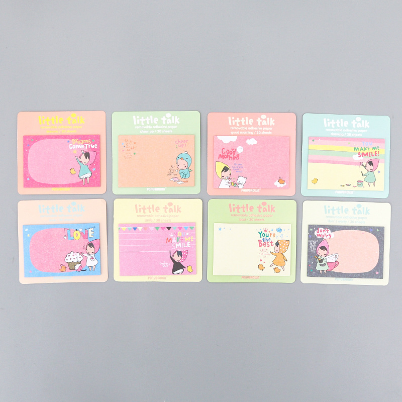 Giấy Dán Ghi Chú Họa Tiết Hoạt Hình Đáng Yêu Phong Cách Hàn Quốc