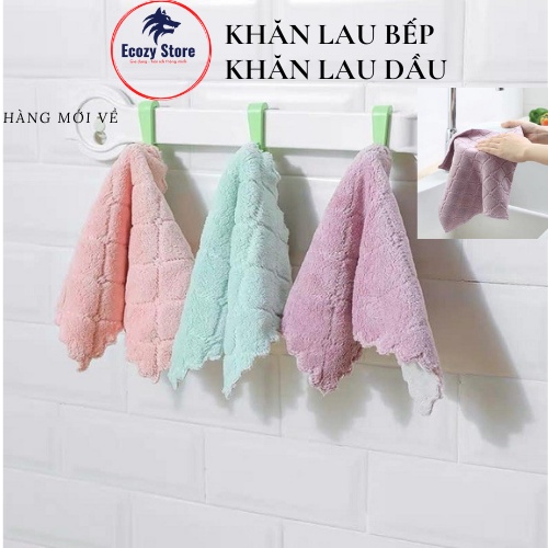 Set 10 Khăn lau tay bếp Ecozy khăn lau đa năng lau dầu siêu thấm hút vệ sinh kệ bếp giá rẻ