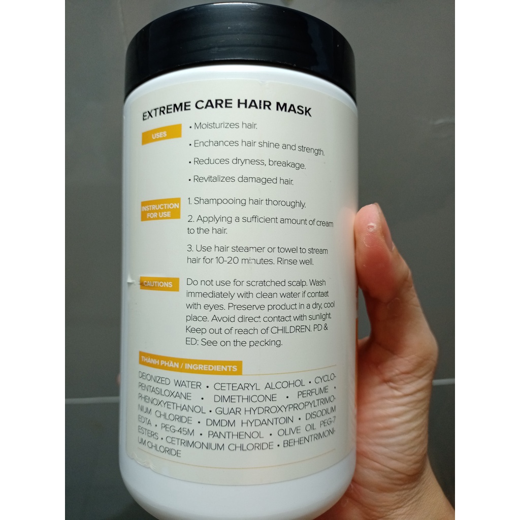 Hấp mặt nạ chăm sóc tóc Vitamin B5 Spaline 850ml lavox dùng để ủ, xã tóc - Bảo hành sử dụng test hàng chính hãng 3 tháng