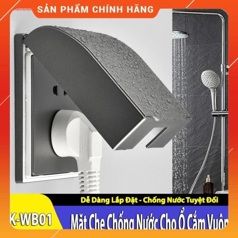 [ Chính Hãng ] Hộp Chống Nước Che Mưa Cho Công Tắc Ổ Cắm Điện Mặt Vuông Cao Cấp Chính Hãng Tenko TK-WB01-Xám