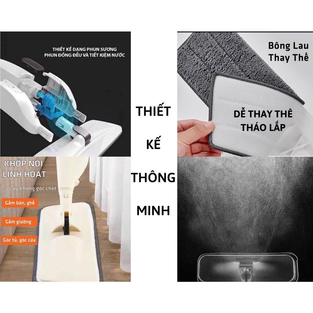 Cây lau nhà phun sương thông minh AURORA lau dọn dễ dàng 3 trong 1 đầu xoay 360 độ cao cấp siêu thấm hút