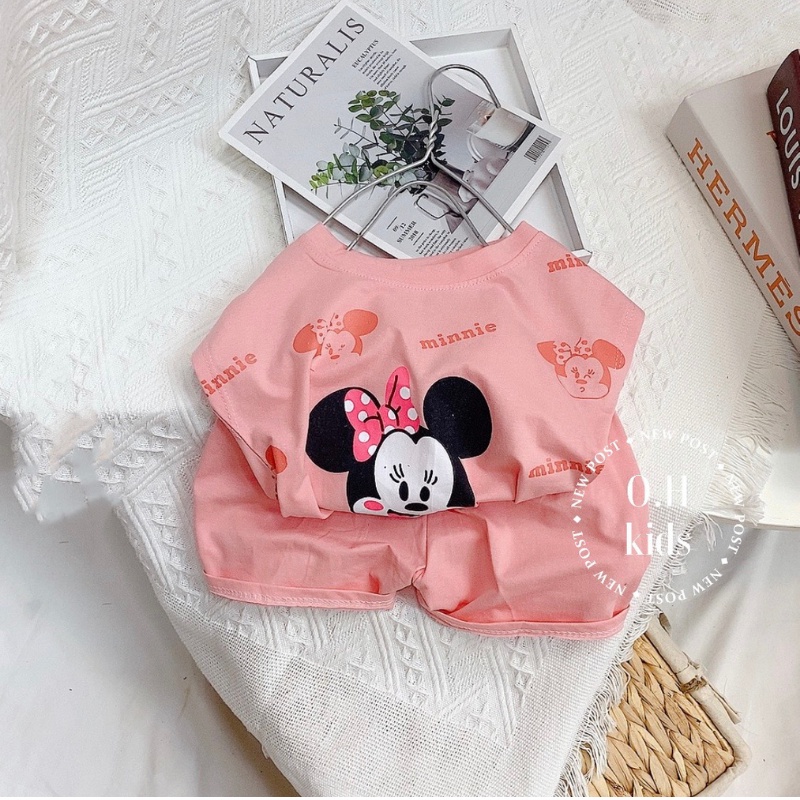 Quần áo trẻ em MATYDO đồ bộ bé trai bé gái bộ cotton hình mickey thời trang trẻ em đáng yêu