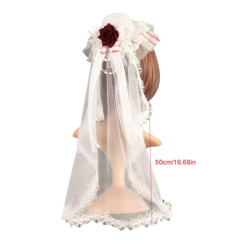 Mạng Che Mặt Màu Đen Phong Cách Gothic Cho Cô Dâu