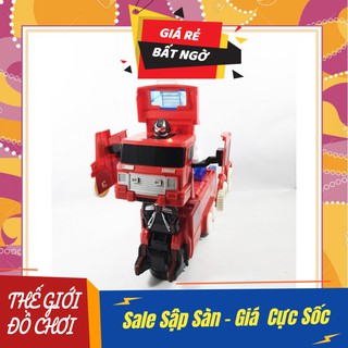 Đồ chơi xe cứu hỏa biến hình robot phát nhạc