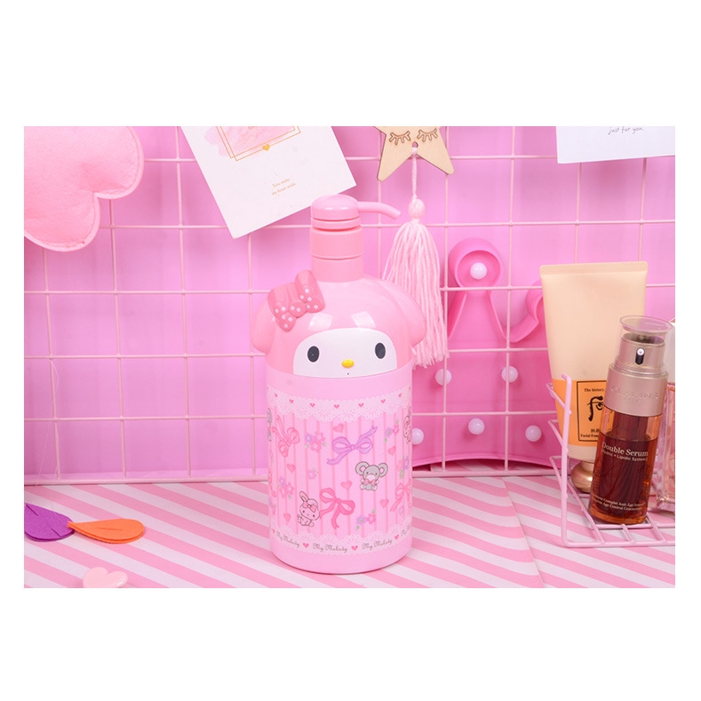 Chai rỗng đựng dầu gội/sữa tắm dung tích lớn hình Hello Kitty dễ thương