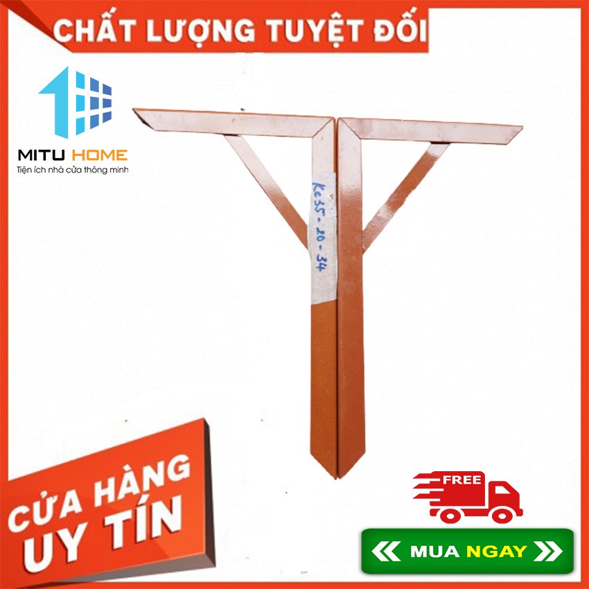 Bộ 2 Giá Đỡ Hình Chữ L Treo Tường Đa Năng - Kích thước 34x20cm - Mituhome - Dùng trong ke góc bàn thờ, bàn phấn