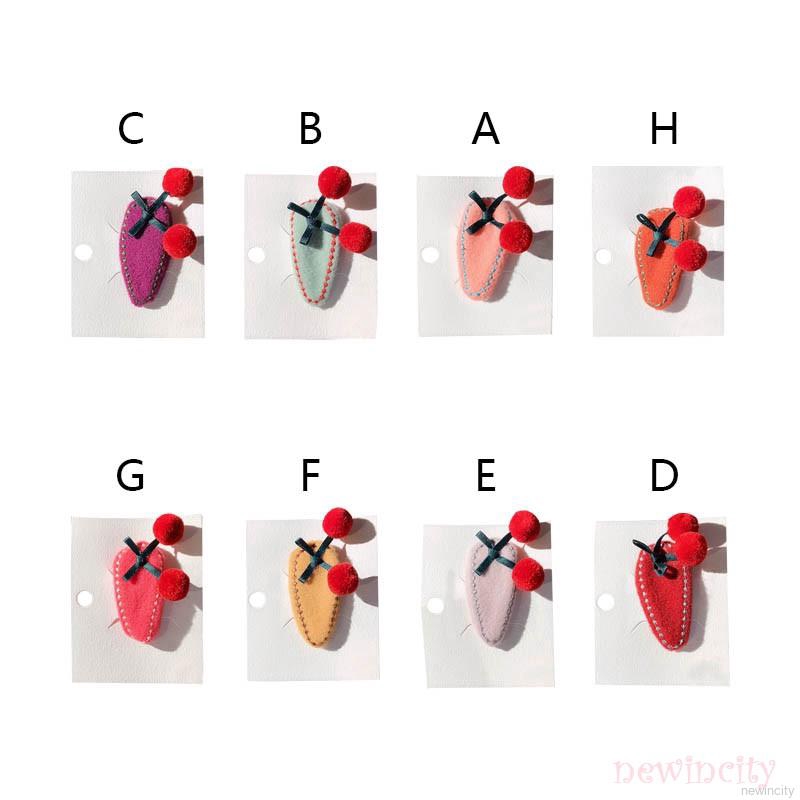 Korean Girls Hairpins Kids Casual Fashion Cute Cherry Durable Air Accessories Barrettes Hairpins