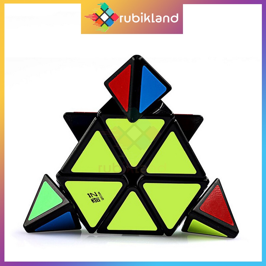 Rubik Pyraminx Viền Đen QiYi QiMing Rubic Tam Giác Biến Thể Kim Tự Tháp Đồ Chơi Trí Tuệ