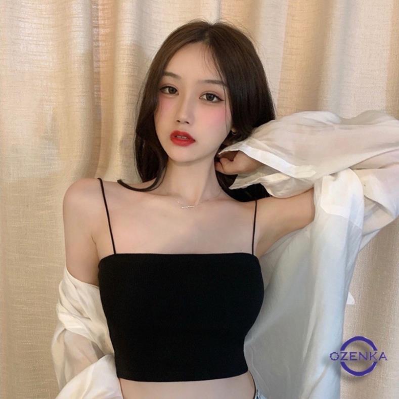 Áo hai dây Croptop chất vải ôm body