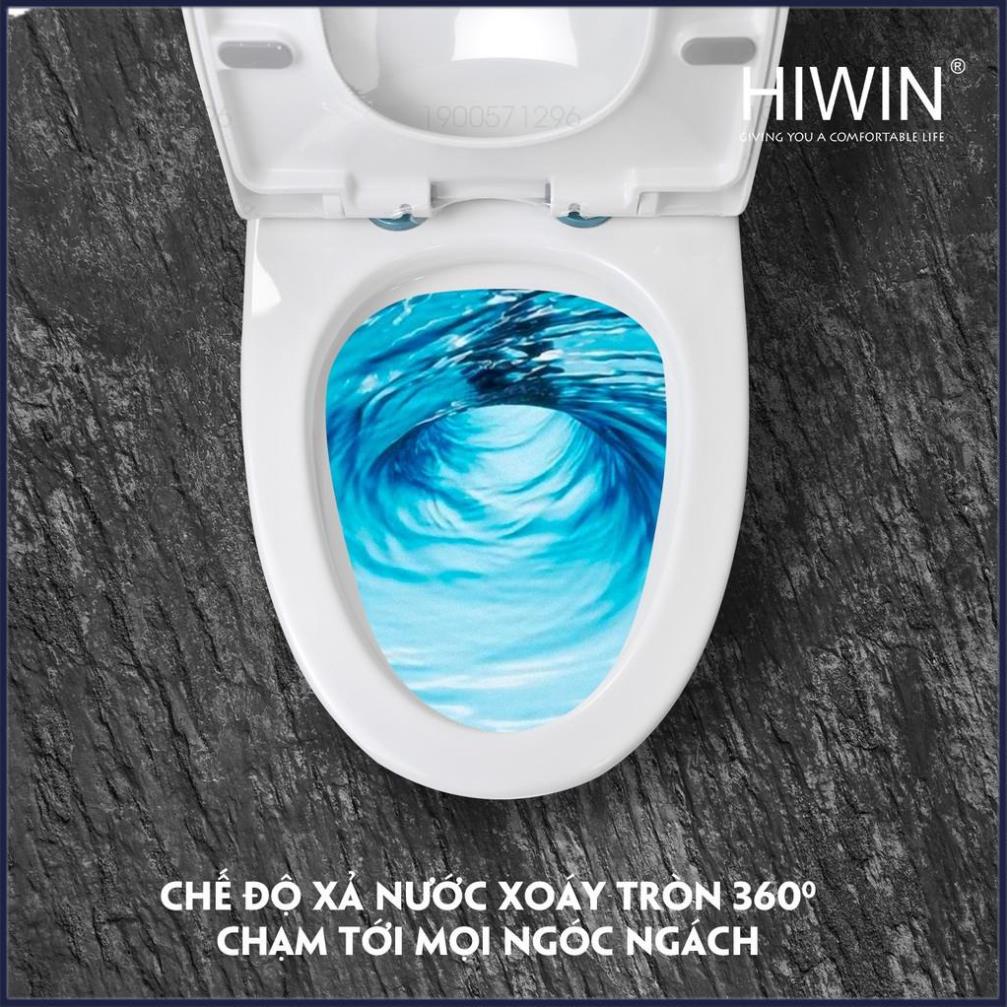 Bồn cầu sứ nguyên khối tráng men chống bám bẩn cao cấp HIWIN MT-2060