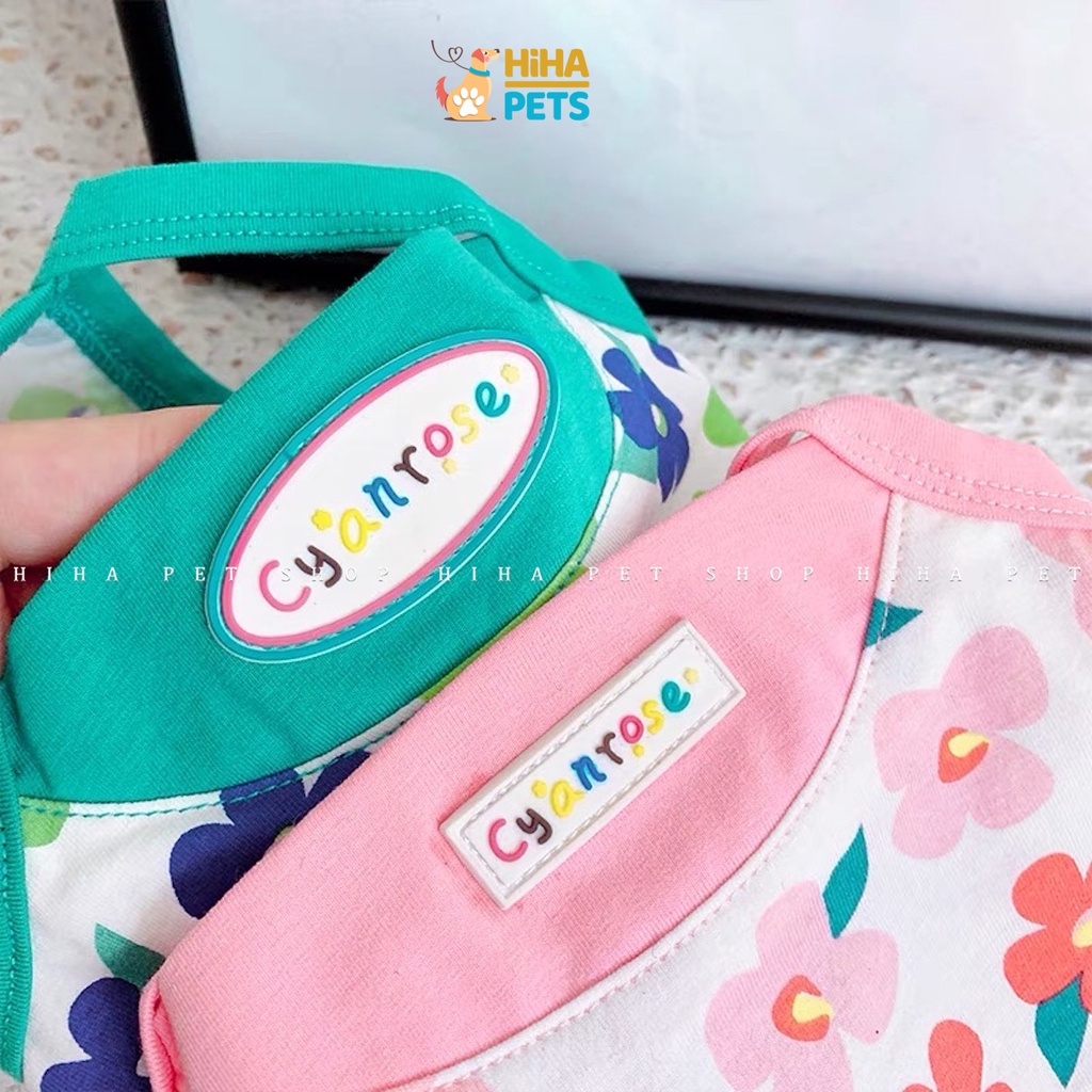 Áo Thun Cho Cún Mèo Vải Thun Cotton 100% Mát Mẻ Dễ Thương Quần Áo Thú Cưng Cao Cấp Mùa Hè 2022 Hihapet.