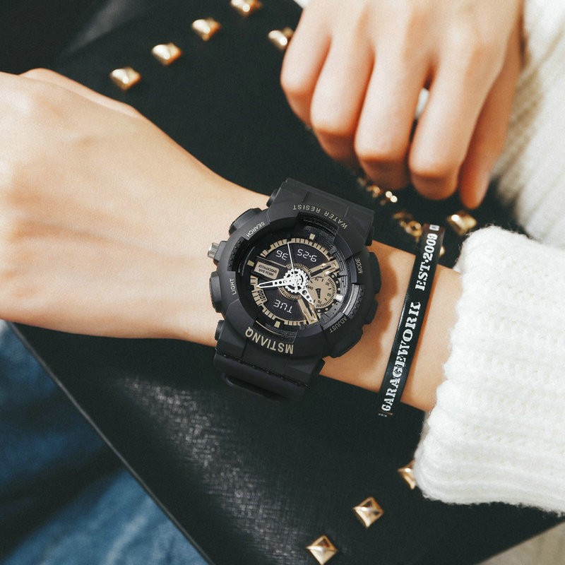 (Giá Sỉ) Đồng hồ thể thao nam nữ giả điện tử MSTIANQ M115 dây nhựa, chống nước sinh hoạt, chạy 3 kim (bảo hành 6 tháng) | BigBuy360 - bigbuy360.vn