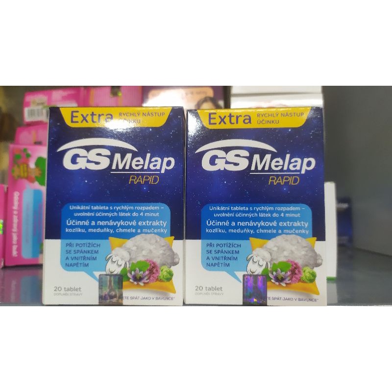 GS Melap Rapid hỗ trợ giúp ngủ ngon, ngủ sâu giấc, cải thiện mất ngủ nguồn gốc thiên nhiên an toàn (Lọ 20 viên)