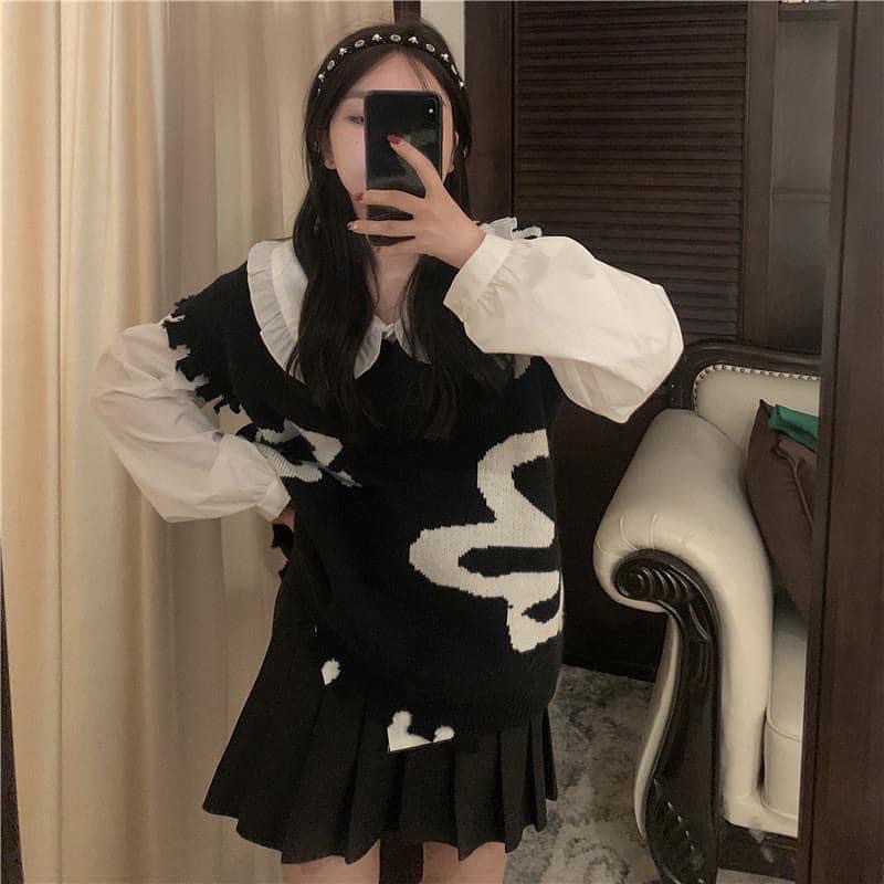 SET ÁO GILE LEN HOẠ TIẾT HOA - ÁO SƠ MI