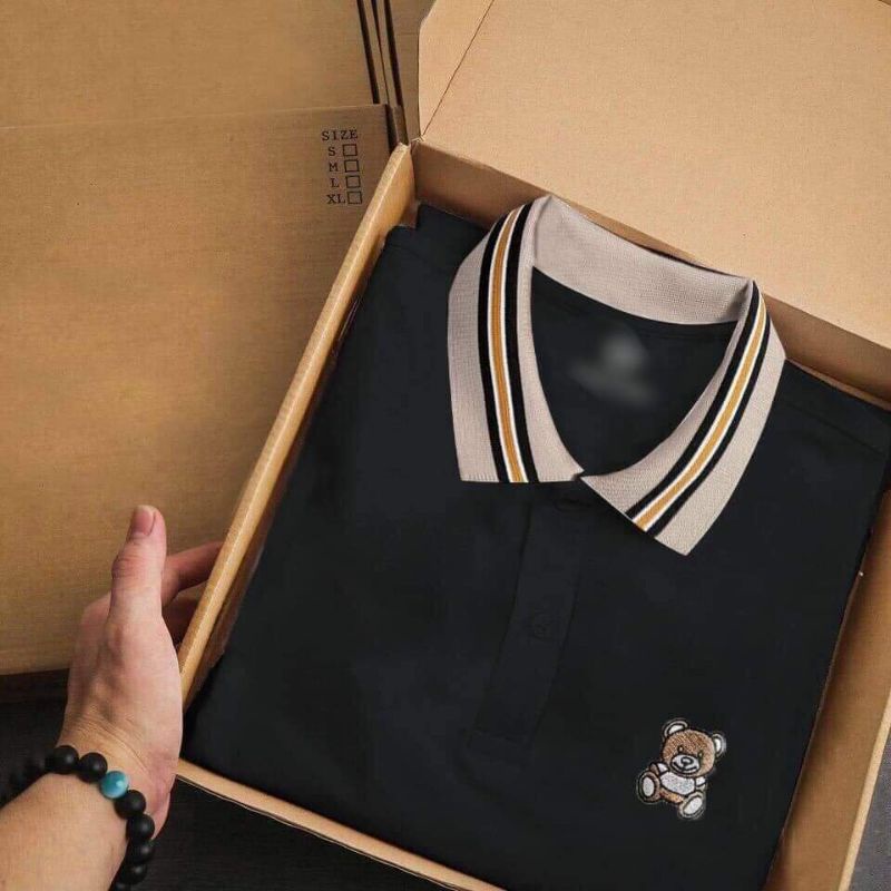 Áo polo thêu hình gấu teddy, áo thun cá sấu hot nhất hè 2022