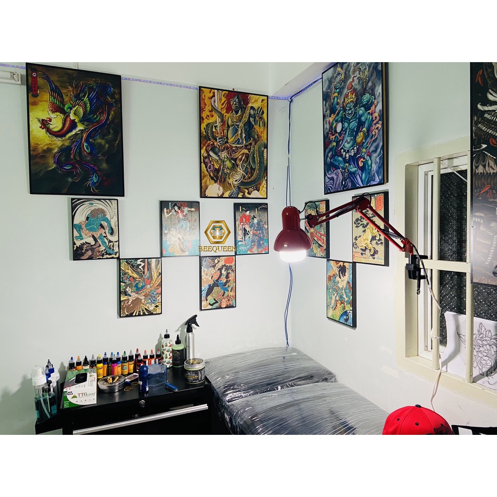 21-40 Mẫu Tranh Geisha Trang Trí Nhà Hàng, Tiệm Xăm Tattoo Phong Cách Nhật Bản Xưa