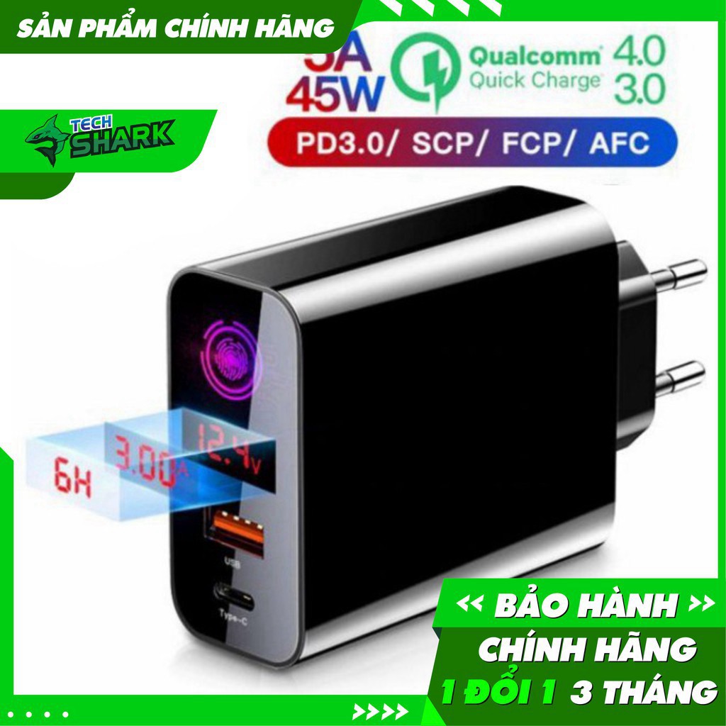 Củ sạc nhanh đa năng hẹn giờ tắt Baseus Speed PPS Smart Shutdown Charger 45W