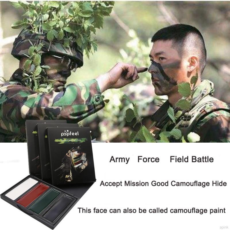 [Hàng mới về] Bảng Dầu Vẽ Mặt Và Cơ Thể Phong Cách Lính Ngụy Trang Độc Đáo POPFEEL | BigBuy360 - bigbuy360.vn