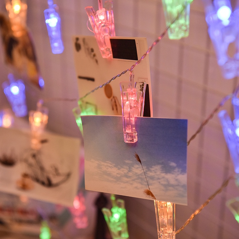 Dây Đèn LED Trang Trí Có Kẹp Decor Vintage 3M Và 20 Đèn