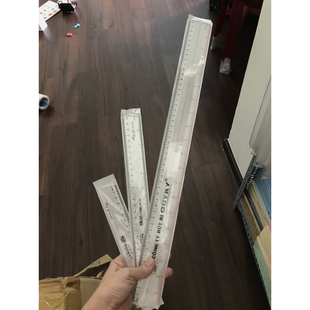 Thước thẳng Quyky 20,30,50cm mica trong suốt