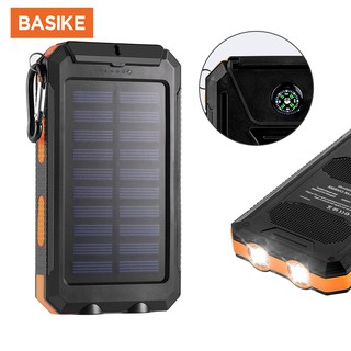 Sạc Dự Phòng BASIKE Năng Lượng Mặt Trời 8000mah Kèm Đèn LED La Bàn Và Cáp Sạc